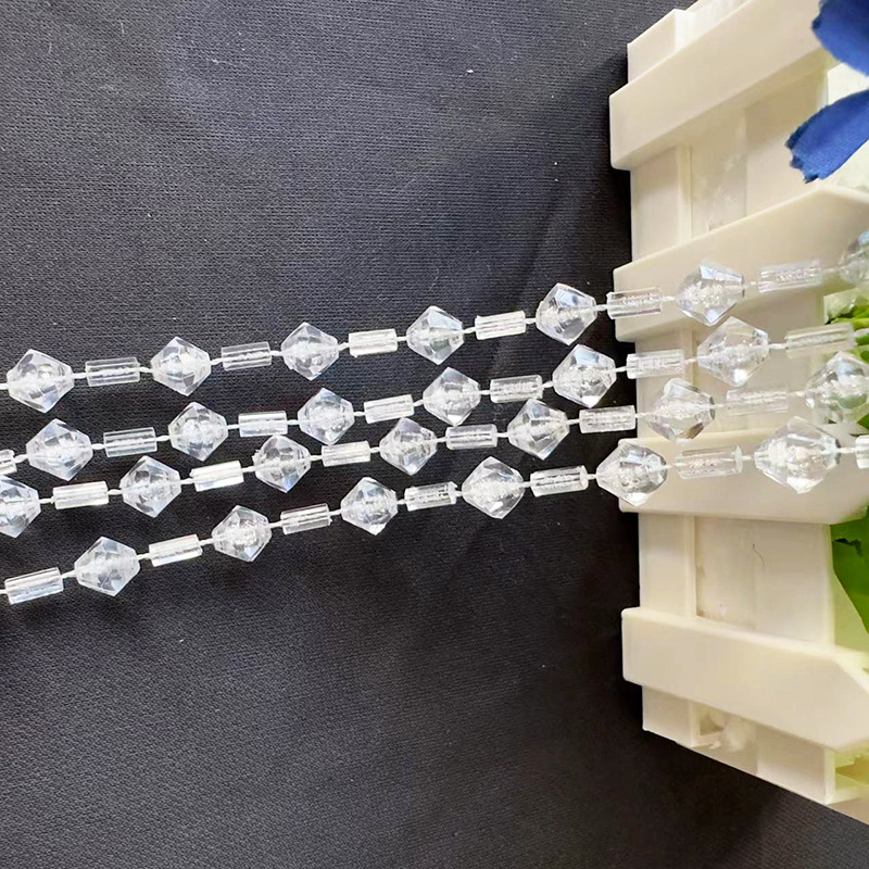 Picture of Acrylic bead curtain line curtain wedding road lead crystal string wedding scene stage ceiling decoration diy door curtain partition