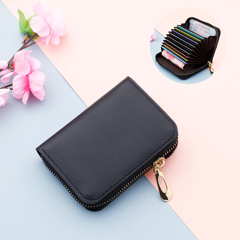 Picture of Women's Organ Zipper Card Bag Multi-card ID Bag Multi-functional Coin Purse Credit Card Bag Mini Men's Simple
