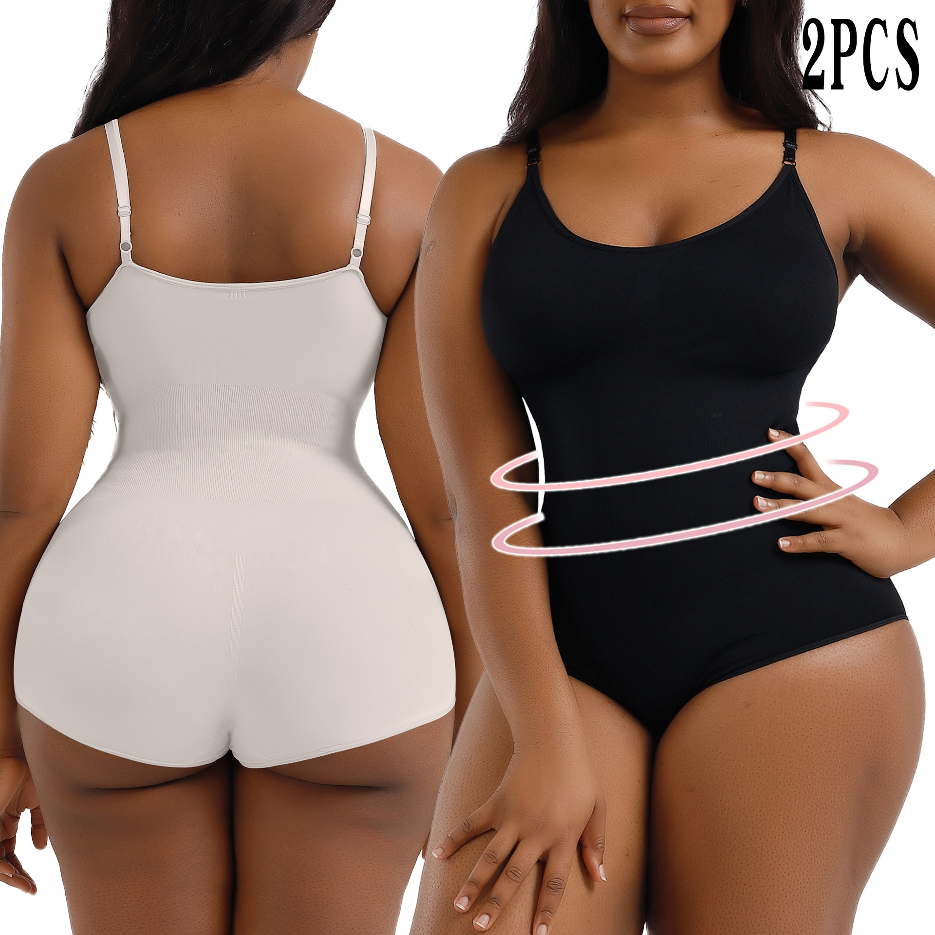 Picture of European and American plus size Postpartum Hip Lifting Seamless Body Shaping Clothes Women's Full Body Sling Abdomen Tinting Body Underwear