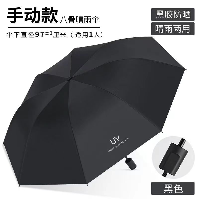 Picture of UV Umbrella Custom Wholesale UV Protection Thickened Sun Protection Sunshade Umbrella Sun Umbrella Folding Sunny and Rainy Umbrella for Men and Women