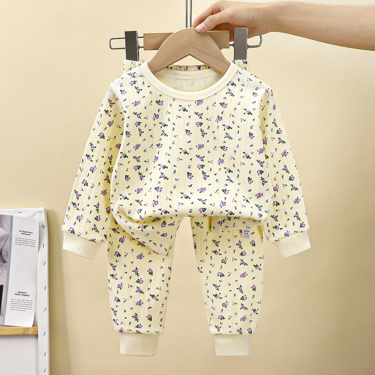 Picture of Children's Pure Cotton Underwear Set, New Autumn Style, Boys' Autumn Clothes and Pants, Baby Pajamas, Girls' Loungewear, Children's Clothing