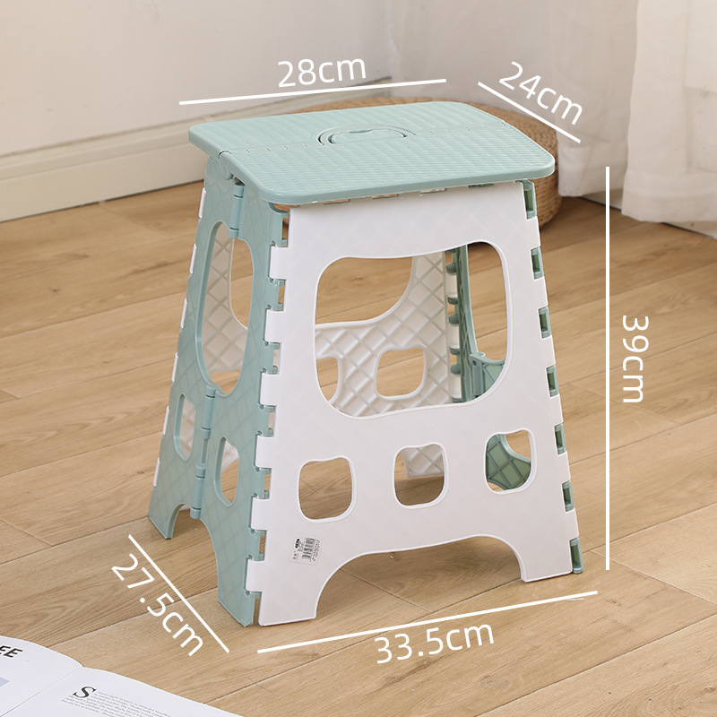 Picture of Thickened Plastic Folding Stool Portable Mini Outdoor Adult Children Chair Bench Portable Train Mazar