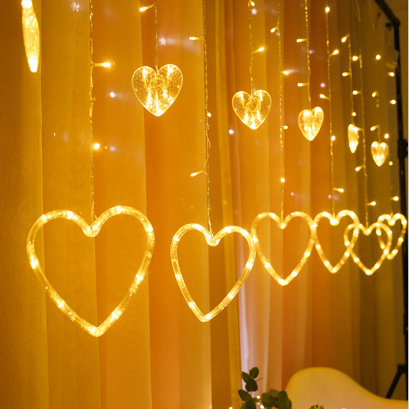 520 Valentine's Day Confession Atmosphere Led Light String Room Curtain Decoration Size Love Ice Strip Flashing Ins Light String