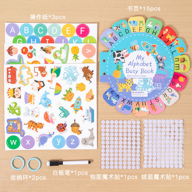 Picture of Cross-border Children's Early Education Enlightenment Quiet Paste Book Toys Handmade Material Bag Educational Toys Baby Sticker Book