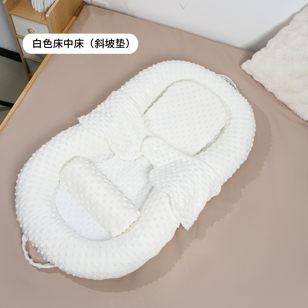 Picture of Bed-In-Bed Baby Newborn Anti-Pressure Baby 0 to 3 Years Old Anti-Jump Sleeping Artifact Anti-Choking Milk Spit Sleeping Pad Sleeping Nest