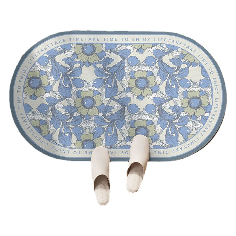 American Bathroom Floor Mat Soft Diatom Mud Absorbent Non-Slip Mat Toilet Bathroom Shower Room Door Mat