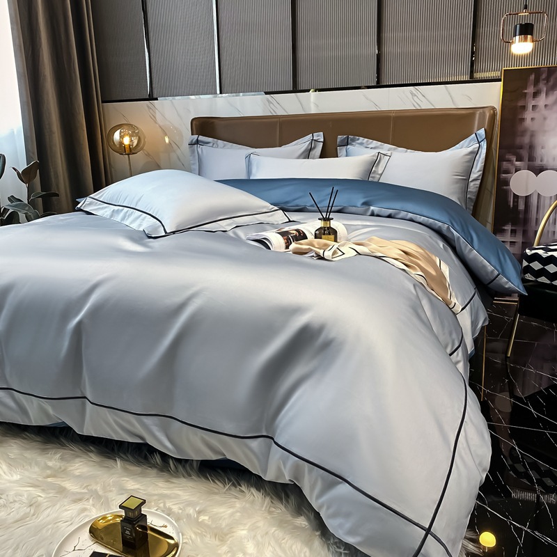 Picture of Light Luxury 160 Long-staple Cotton Cotton Four-piece Set Cotton Bed Sheet Quilt Cover Class A Maternal and Infant Grade Three-piece Bedding