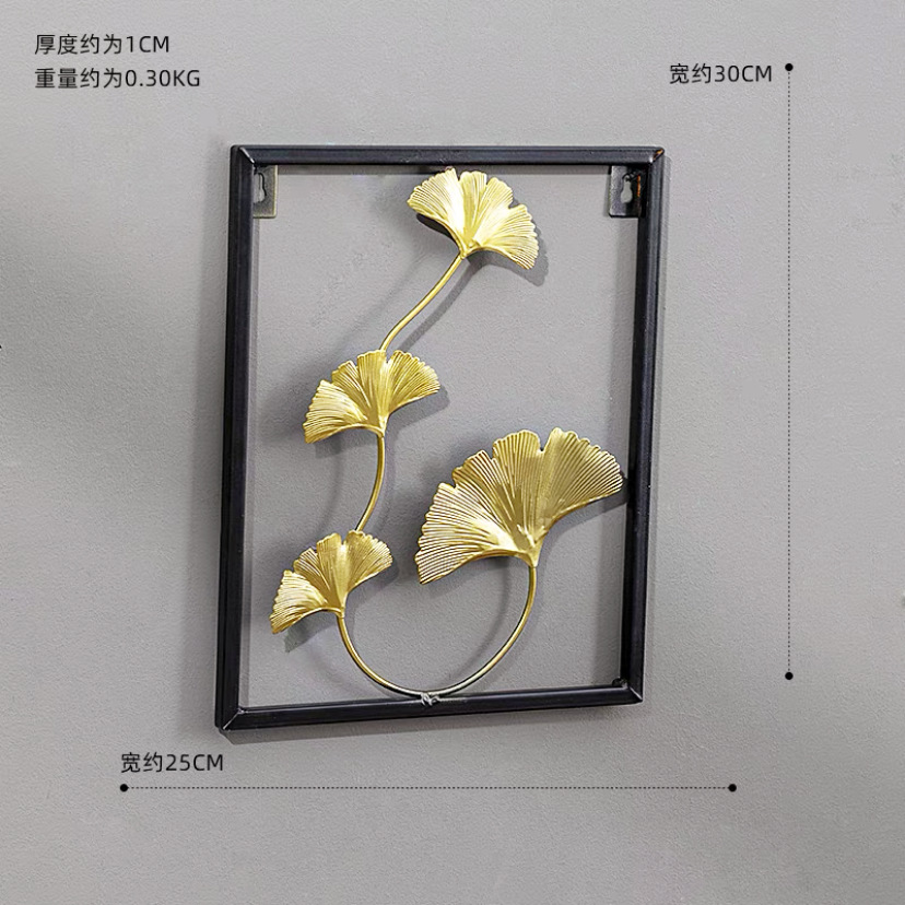 Picture of Nordic Style Living Room Wall Decorations Creative Bedroom Sunflower Ginkgo Leaf Wall Hanging TV Background Wall Hanging Wall