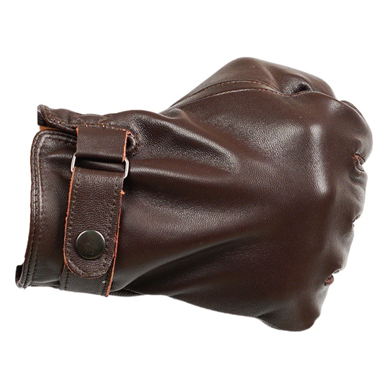 Cross-border wholesale new black men's outdoor fashion leather gloves riding ladies and men's leather gloves