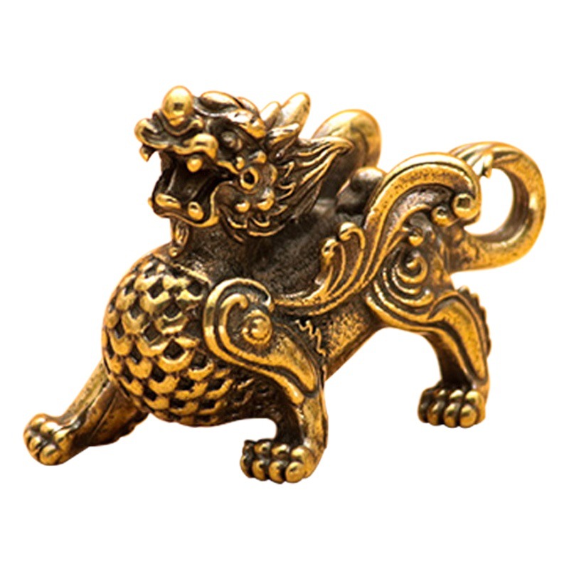 Kirin Pendant Storage Car Keychain Bag Pendant Christmas Pure Copper DIY Accessories Street Stall Gift Delivery