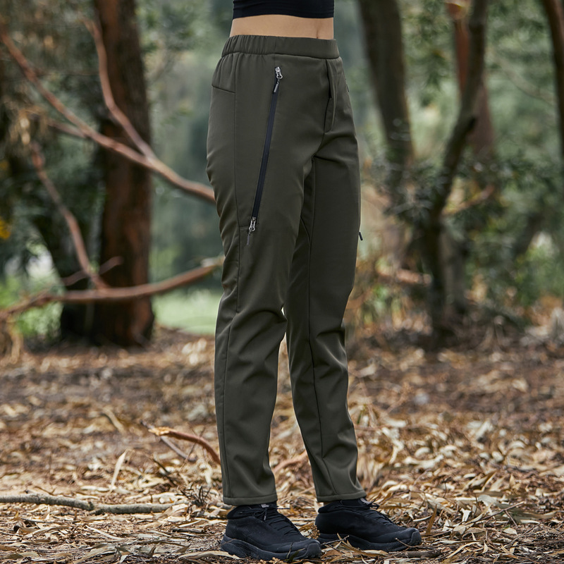 Picture of Winter Velvet Thickeneded Assault Pants for Men, Outdoor Windproof and Waterproof Ski Soft Shell Pants, Sports Mountaineering Warm Pants for Women