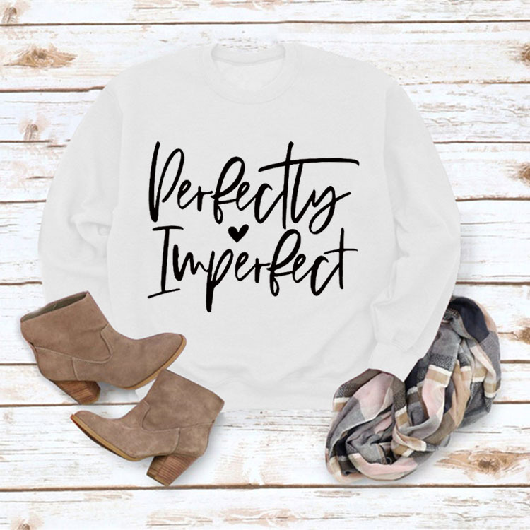Picture of Amazon Wish Cross-Border Autumn and Winter Fashion Perfect Imperfect Letter Print Women's Sweatshirt