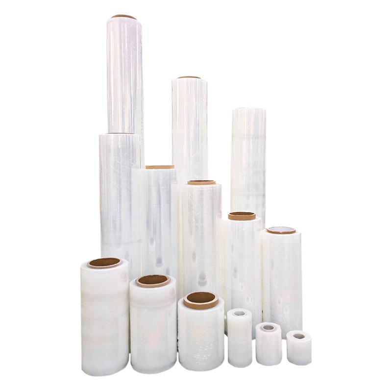 PE wrapping film width 50cm transparent stretch film large roll industrial plastic wrap wholesale moving wrapping film