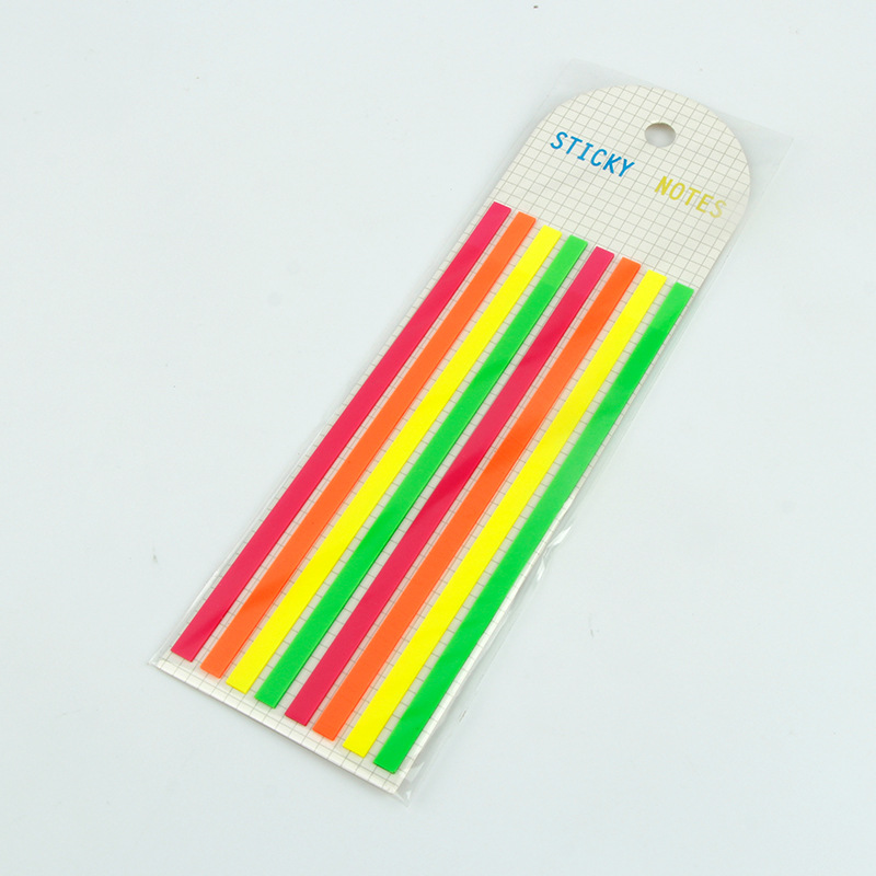 Picture of PET Extremely Slender Index Sticker Fluorescent Extended Waterproof Post-it Sticker Translucent Marker Sticker