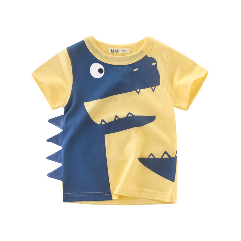 Picture of 27kids Korean children's clothing summer children's short sleeve T-shirt dinosaur male baby clothes manufacturers wholesale primary supply