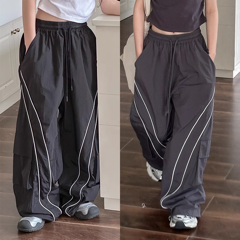 Girls' Fashion Workwear Casual Pants 2025 Summer New Arrival Zhongda Children's Loose Straight Boys' Anti-mosquito Pants Children's Wear