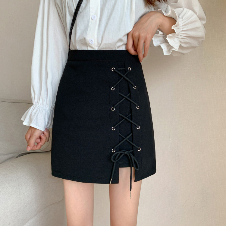 New Summer High Waist Irregular Skirt Skirt Women's All-match Slim-fit Anti-glare A- line Hip Wrap Trendy Skirt