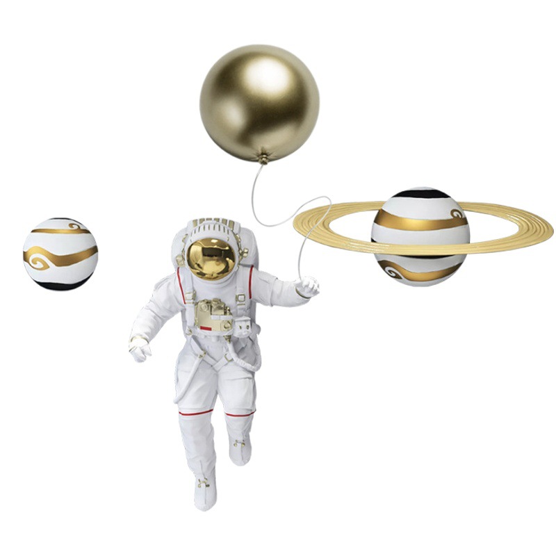 Creative Astronaut Wall Hanging Nordic Living Room Wall Decoration Pendant Children's Room Bedroom Bedside Astronaut Wall Decoration