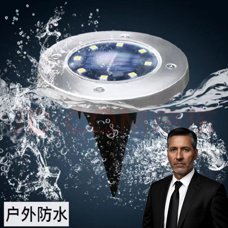Picture of New Solar Underground Lamp Lawn Lamp Solar Floor Lamp Waterproof Outdoor Villa Landscape Home Garden Plug-In