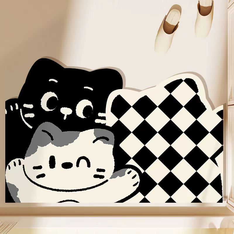 Cute Cartoon Special-Shaped Floor Mats for Home Bathroom Bathroom Door Absorbent Mats Quick-Drying Non-Slip Diatom Mud Mats