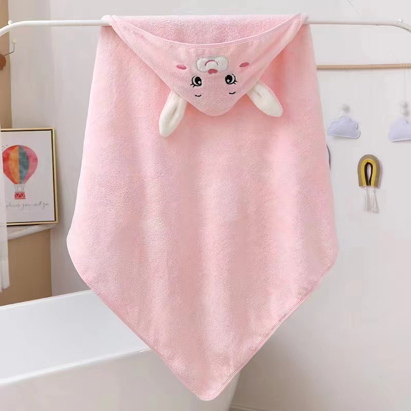Picture of Wholesale and Retail Baby Bath Towels, Baby Blankets, Coral Velvet Quilts, Children's Hooded Embroidered Cartoon Bath Towels