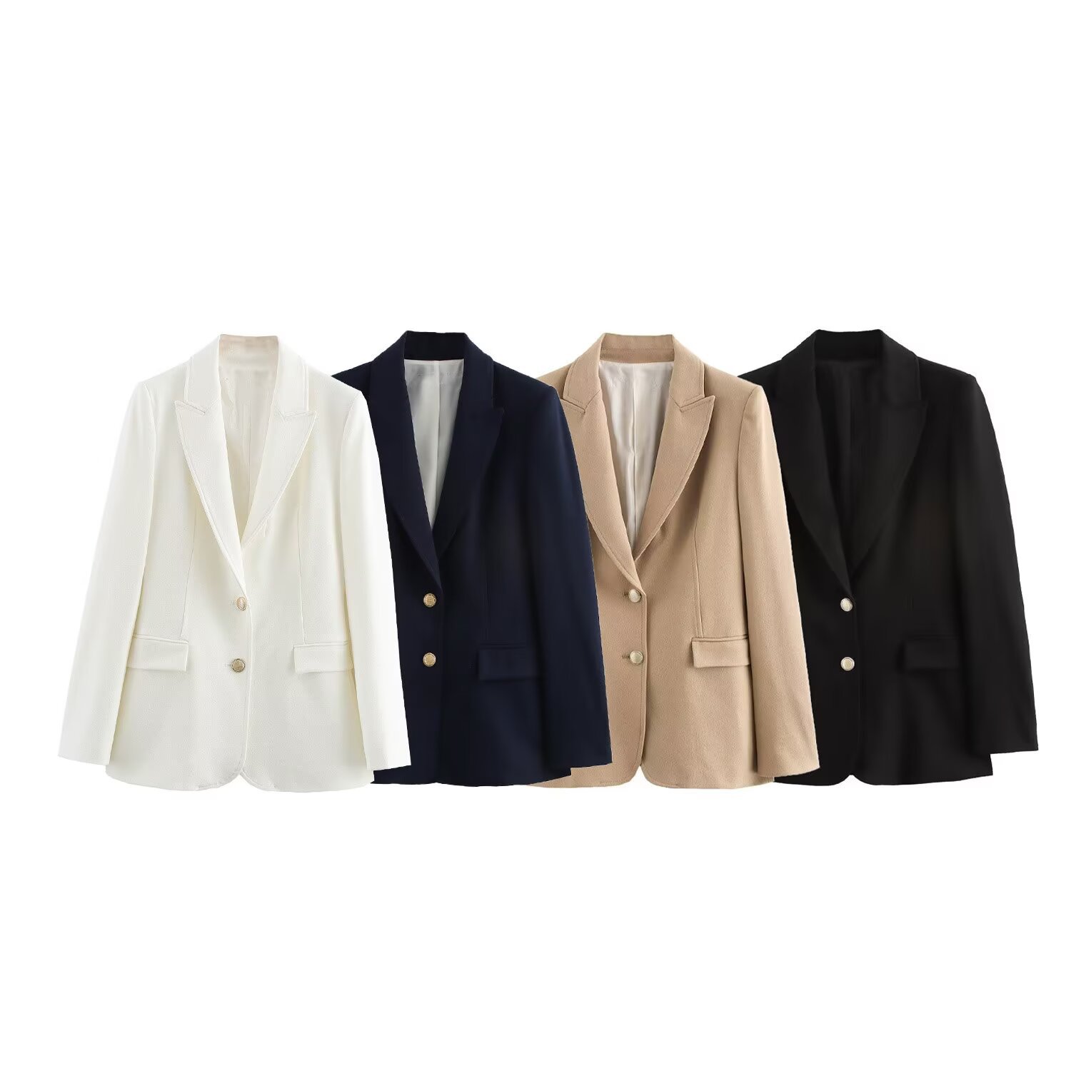 ZA cross-border women's clothing wholesale European and American style new lapel single-breasted temperament Joker suit jacket 8635555