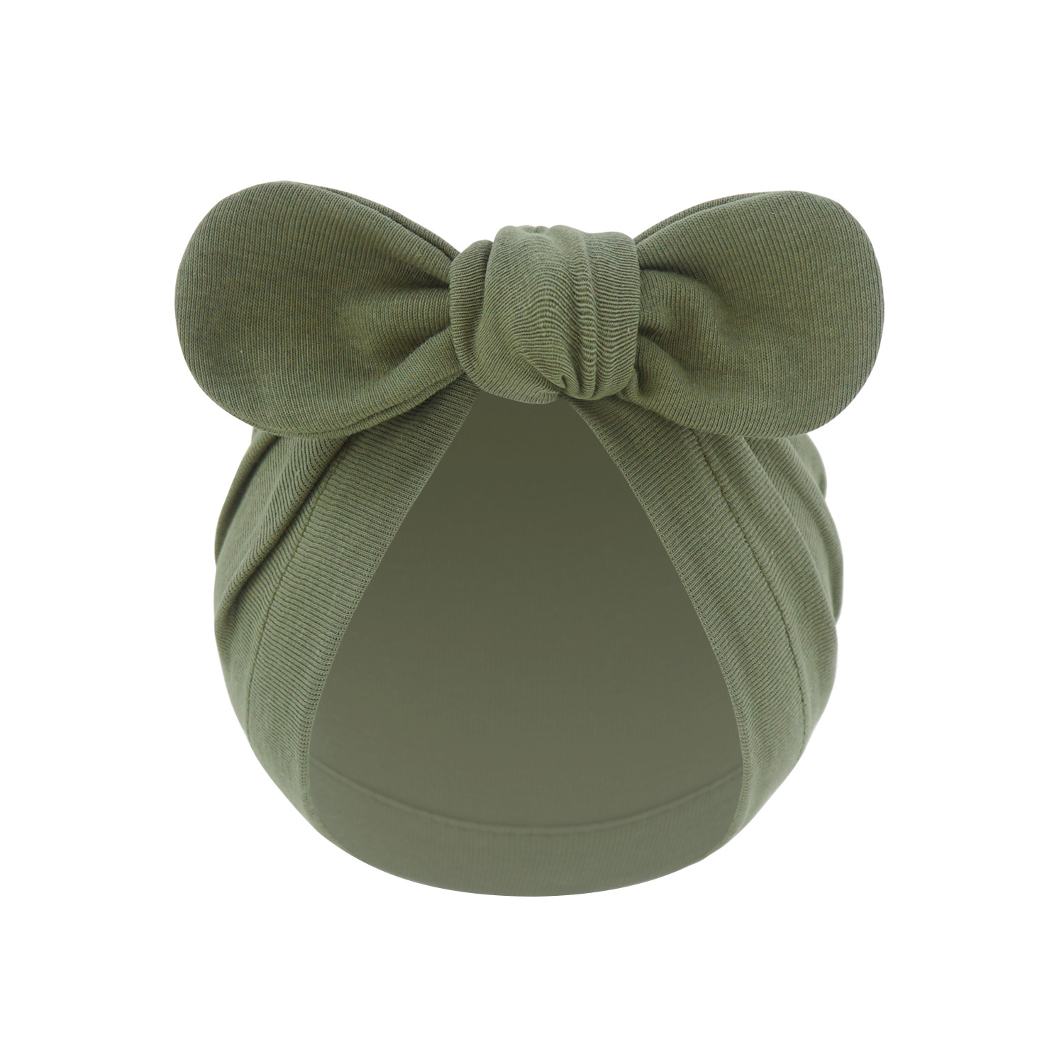 Picture of New children's solid color turtle cap baby Indian cap baby ball knotted cap ins Europe and America wholesale rabbit ear cap