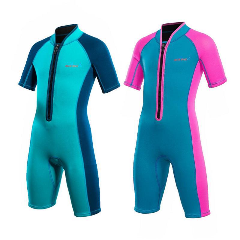 Children's Swimsuit 2mm Winter Thickened Cold-proof Warm-keeping Girls' Boys' Long Sleeve Thermal Insulation Swimsuit Diving Suit