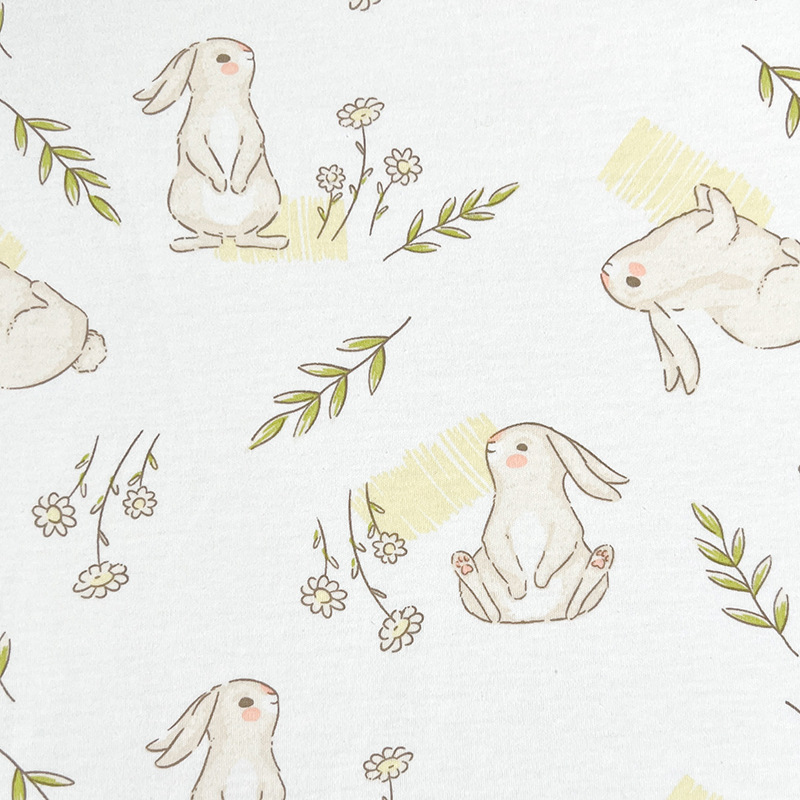 Picture of category a cotton cotton wool cloth cartoon printing new flower baby t-shirt underwear home clothing fabric in stock