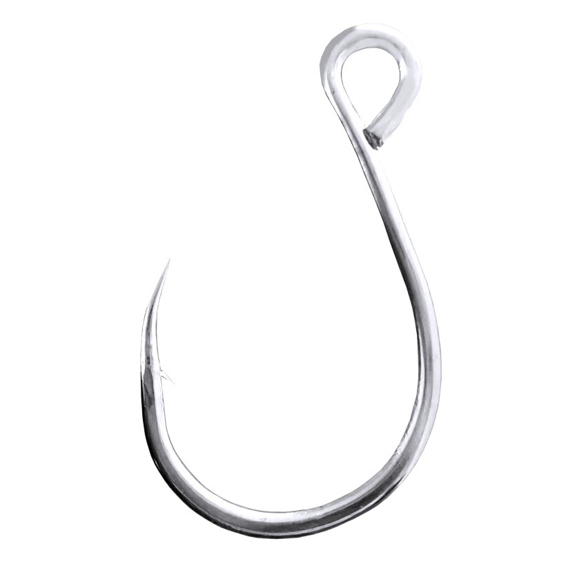 Luya Slow Shaking Iron Plate Hook Big Eye Single Hook 480000 Sea Fishing Iron Plate Light Boat Fishing Release Fishing Hook Single Hook