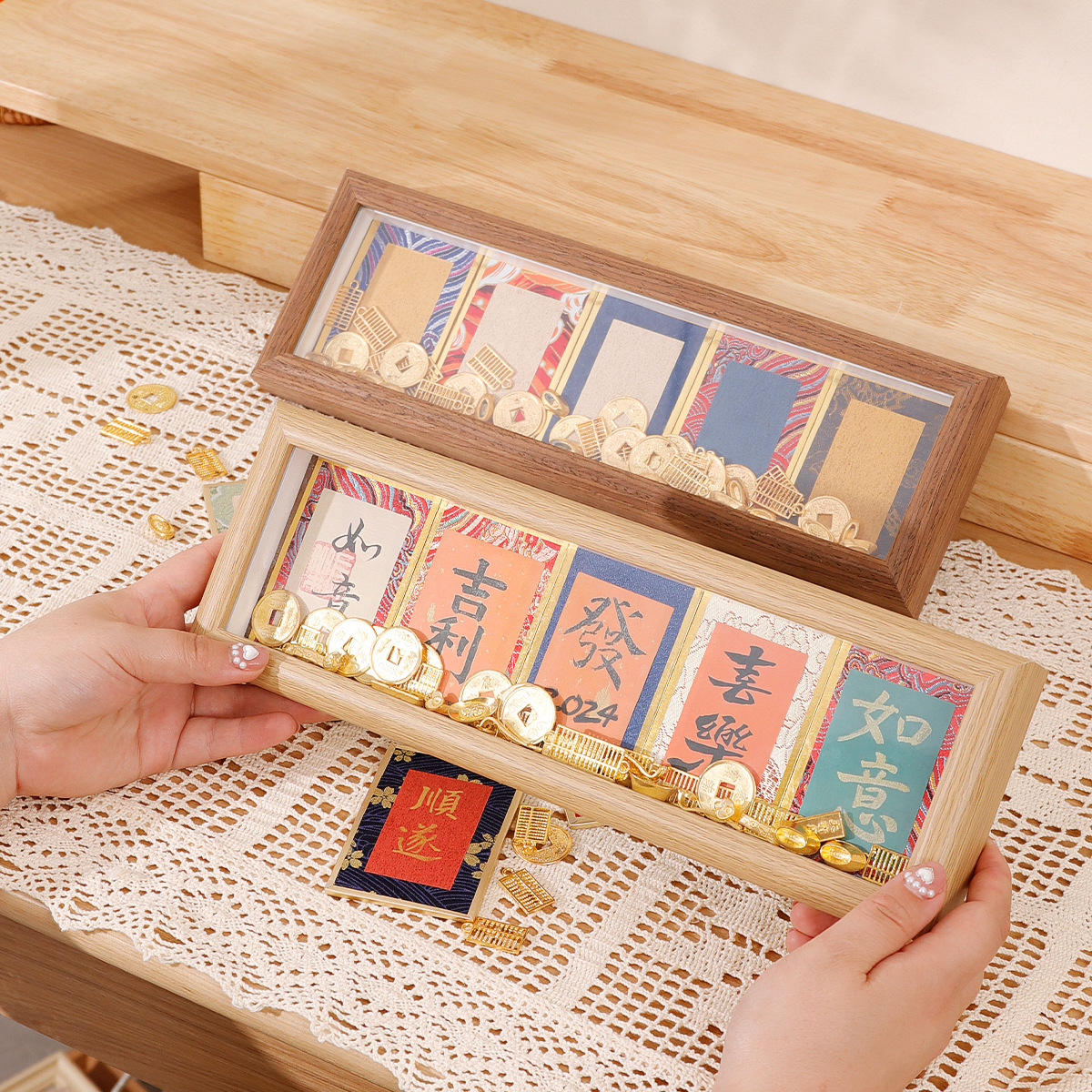 Mini Song Jin Hard Cardboard Blank Handwritten Calligraphy Photo Frame Small Table Xuan Paper Creative Gift Phnom Penh Mounted Picture Frame