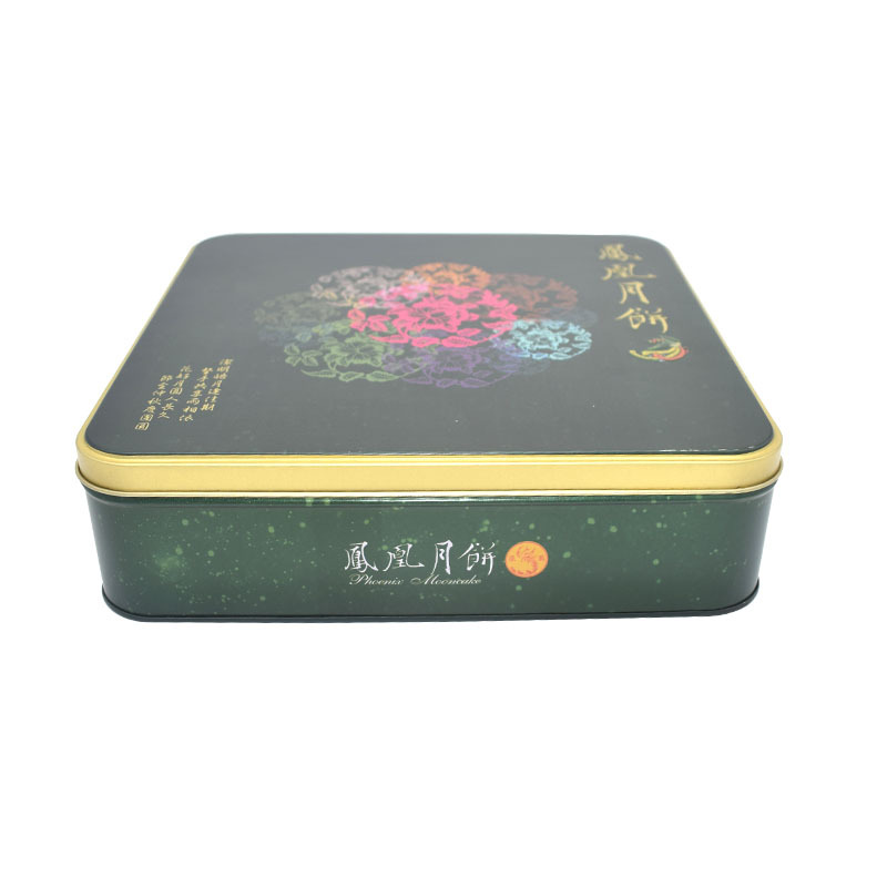 Square Mid-Autumn Festival Mooncake Tin Box Tin Can Factory Wholesale