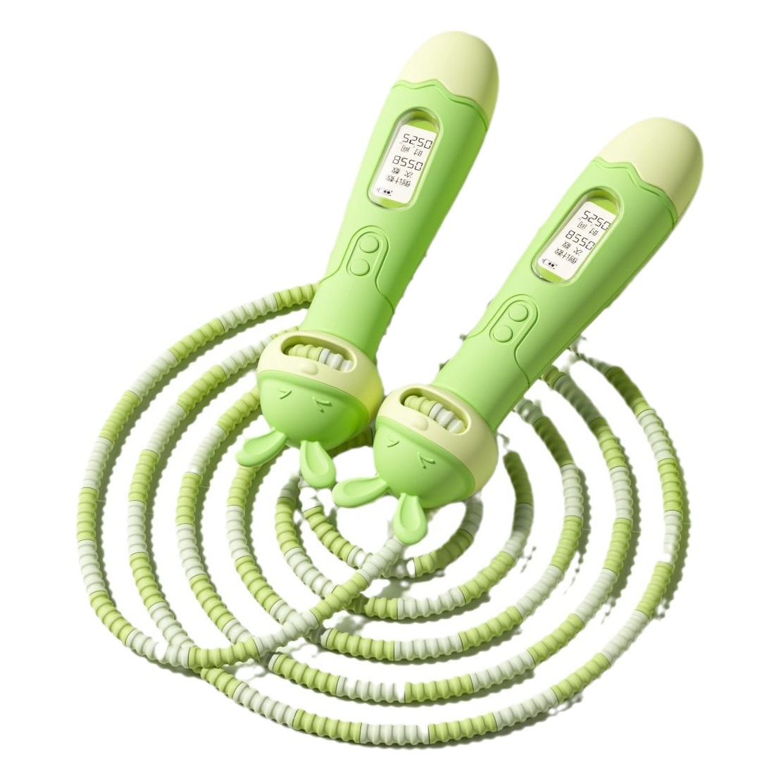 Children's Counting Bamboo Skipping Rope Cartoon Soft Beads Adjustable Kindergarten Entry-Level Special Primary School Student Sports Skipping Rope