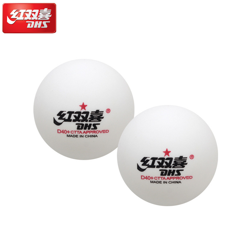 Picture of Red Double Happiness Table Tennis Top D40 + One Star Table Tennis Training Competition Table Tennis Wholesale White Yellow