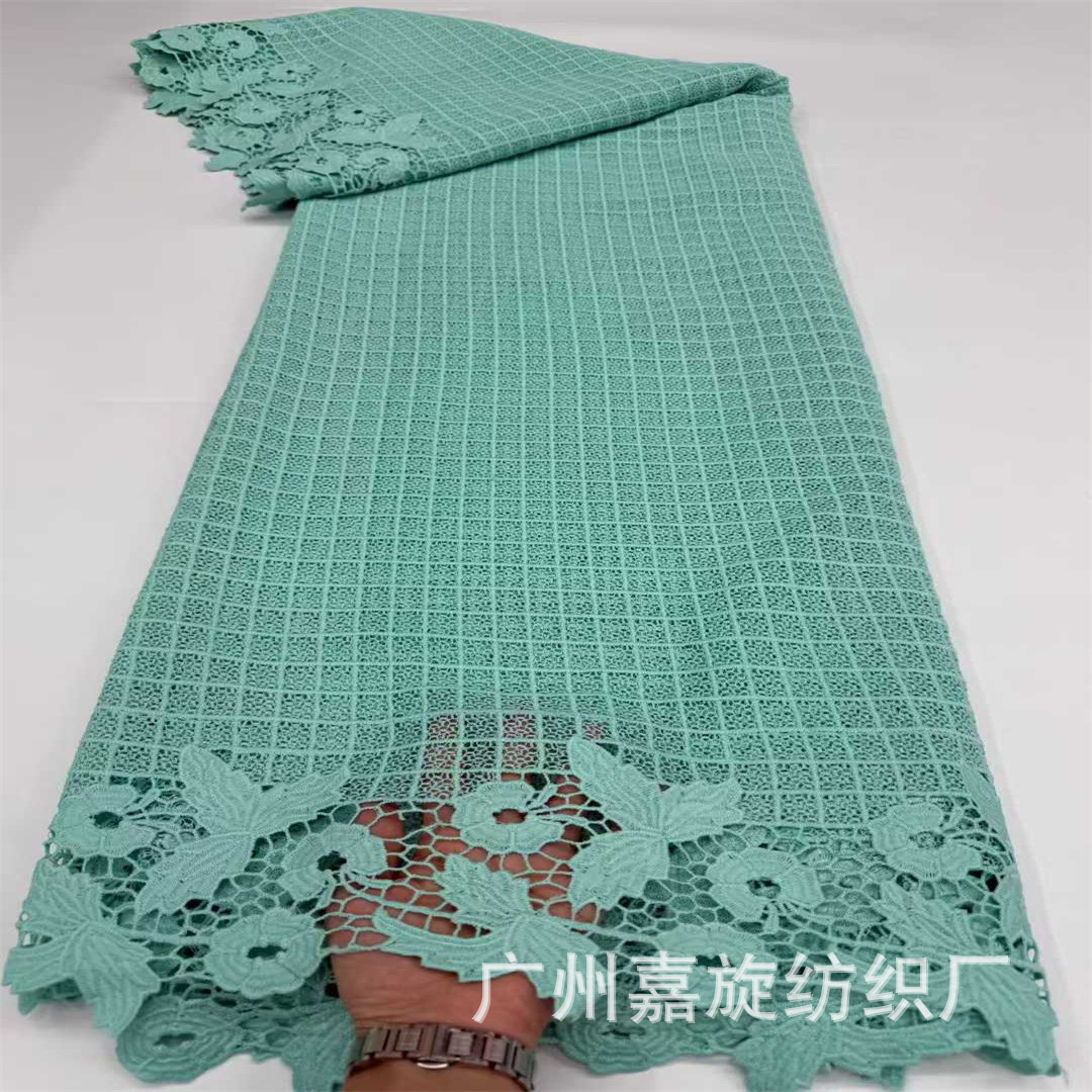Small Checkered Water-Soluble Embroidery African Dress Fashion Dress Fabric African Embroidery Lace