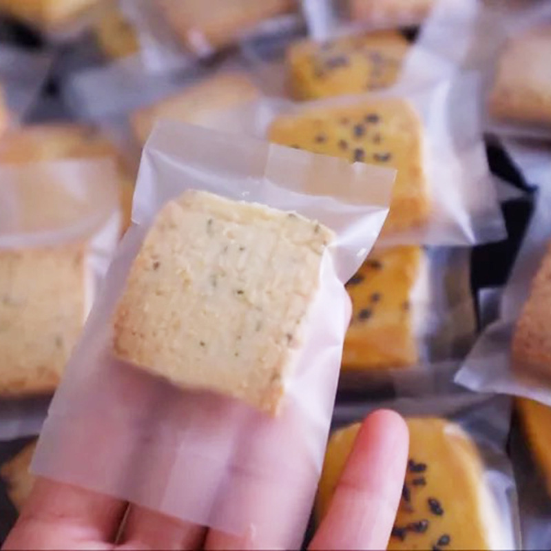 Translucent Frosted Biscuit Packaging Bags, Cookie Cranberry Heat-Sealed Flat Bags, Floral Tea Heat-Sealed Bags, Special for Baking
