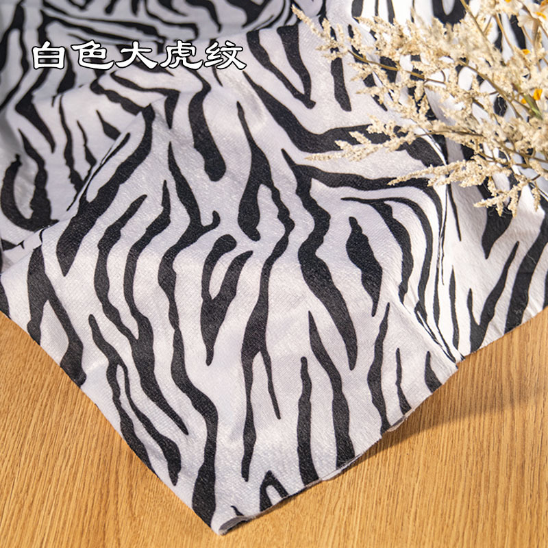 Picture of animal print short plush fabric tiger print leopard print zebra milk print fabric savage stage dress diy toy