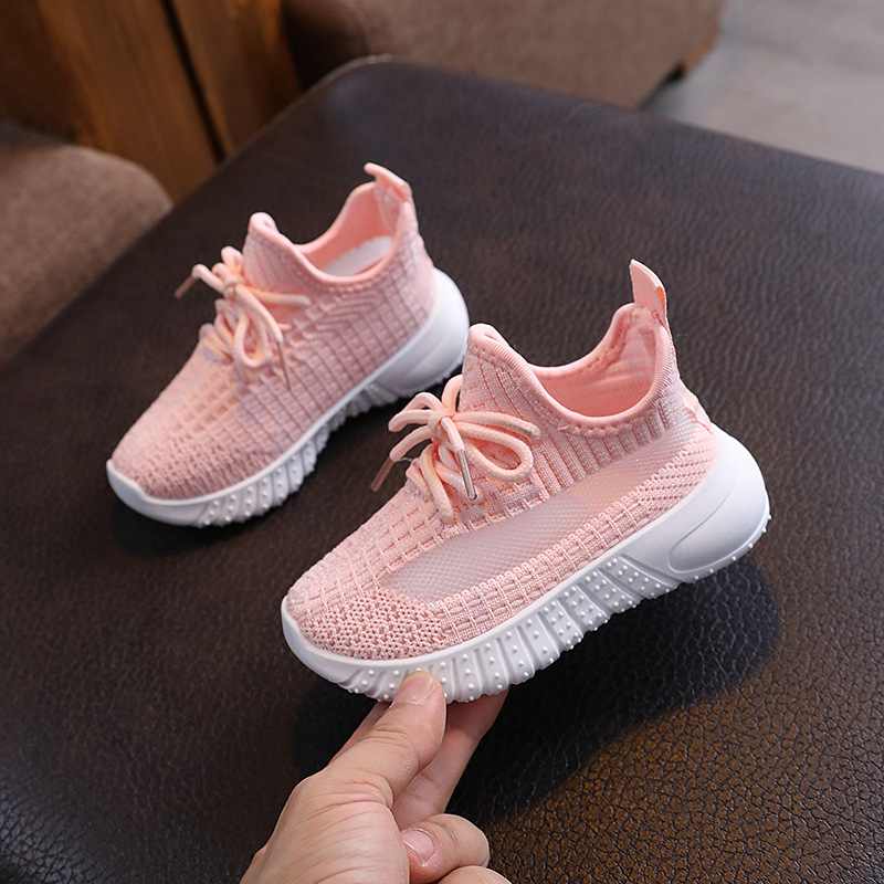 Picture of Spring and Autumn and Summer Boys and Girls Hollow-out Flying Weaving Shoes Middle and Big Children's Shoes Light Plate Breathable Student Shoes Trendy Casual Shoes