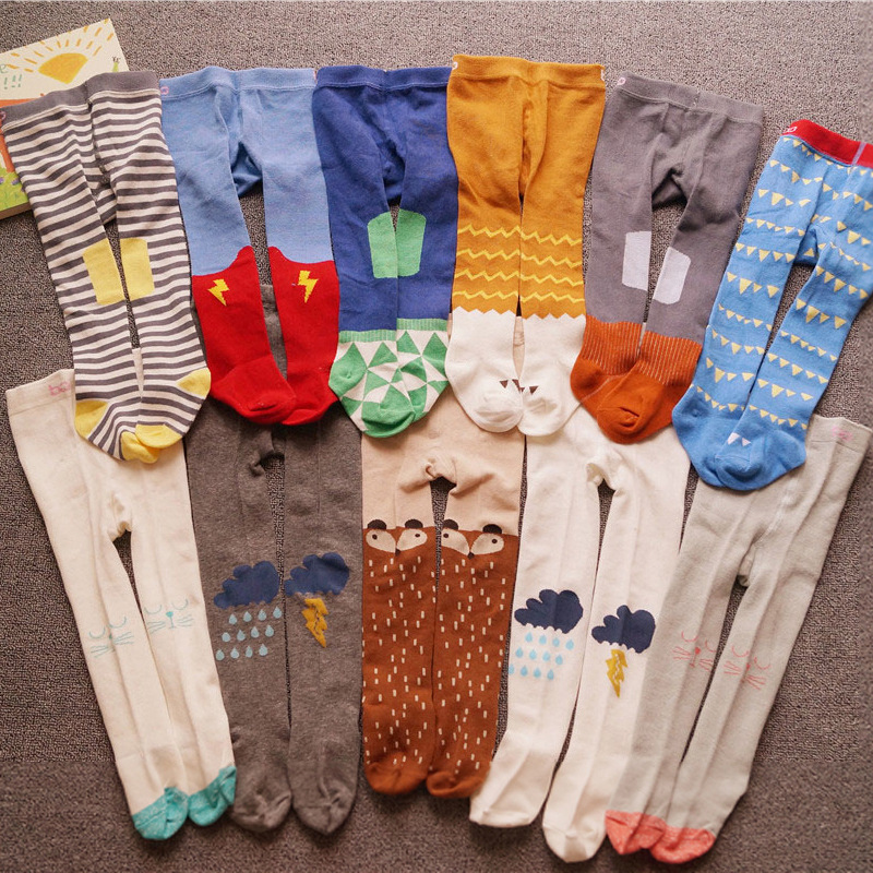 Spot Spring and Autumn Cotton Baby Pantyhose Cute Boys and Girls One-piece Socks Newborn Baby Big PP Leggings Socks