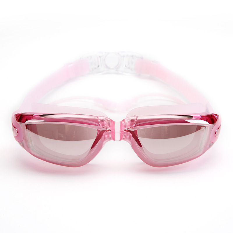 Picture of Swimming Goggles Women's Myopia High-definition Waterproof Anti-fog Men's Swimming Glasses Large Frame Flat Light Swimming Cap Swimming Bag Set Equipment