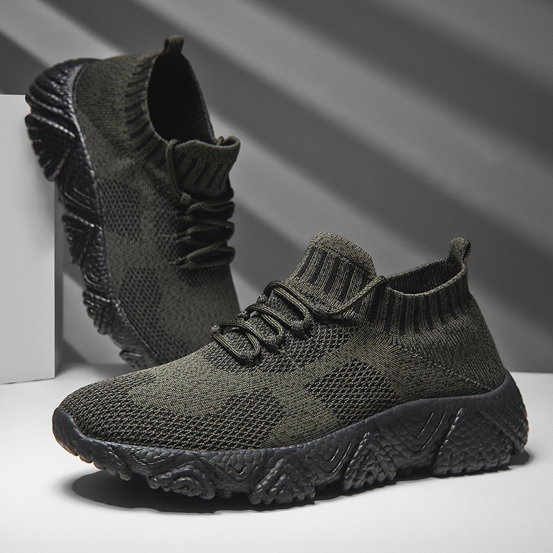 Cross-border light fly woven men's shoes long-term supply-lovers socks shoes fly woven foreign trade plus size leisure sneaker