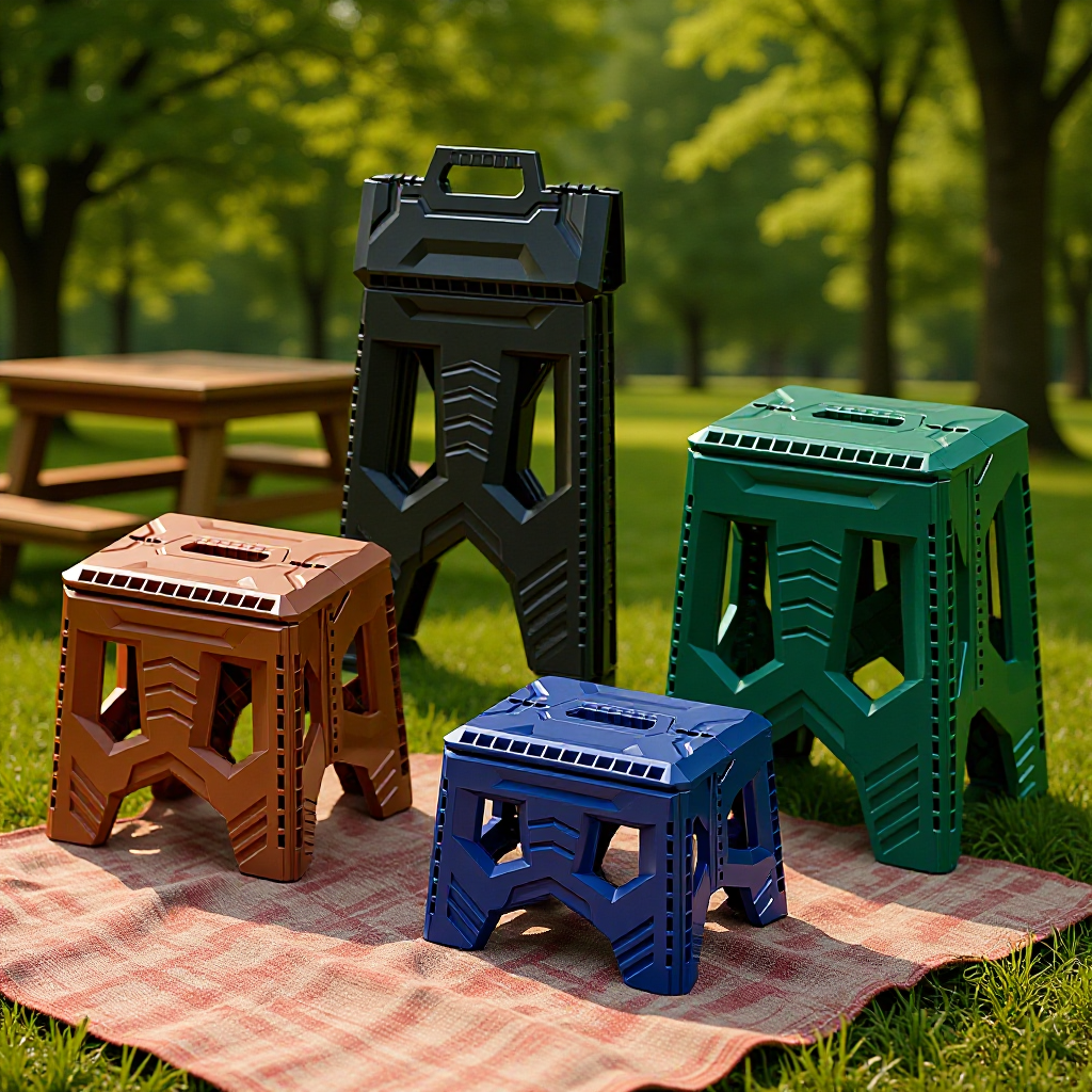 Thickened Folding Stool Plastic Outdoor Folding Chair Portable Bench Fishing Stool Small Stool Art Student Camping Chair