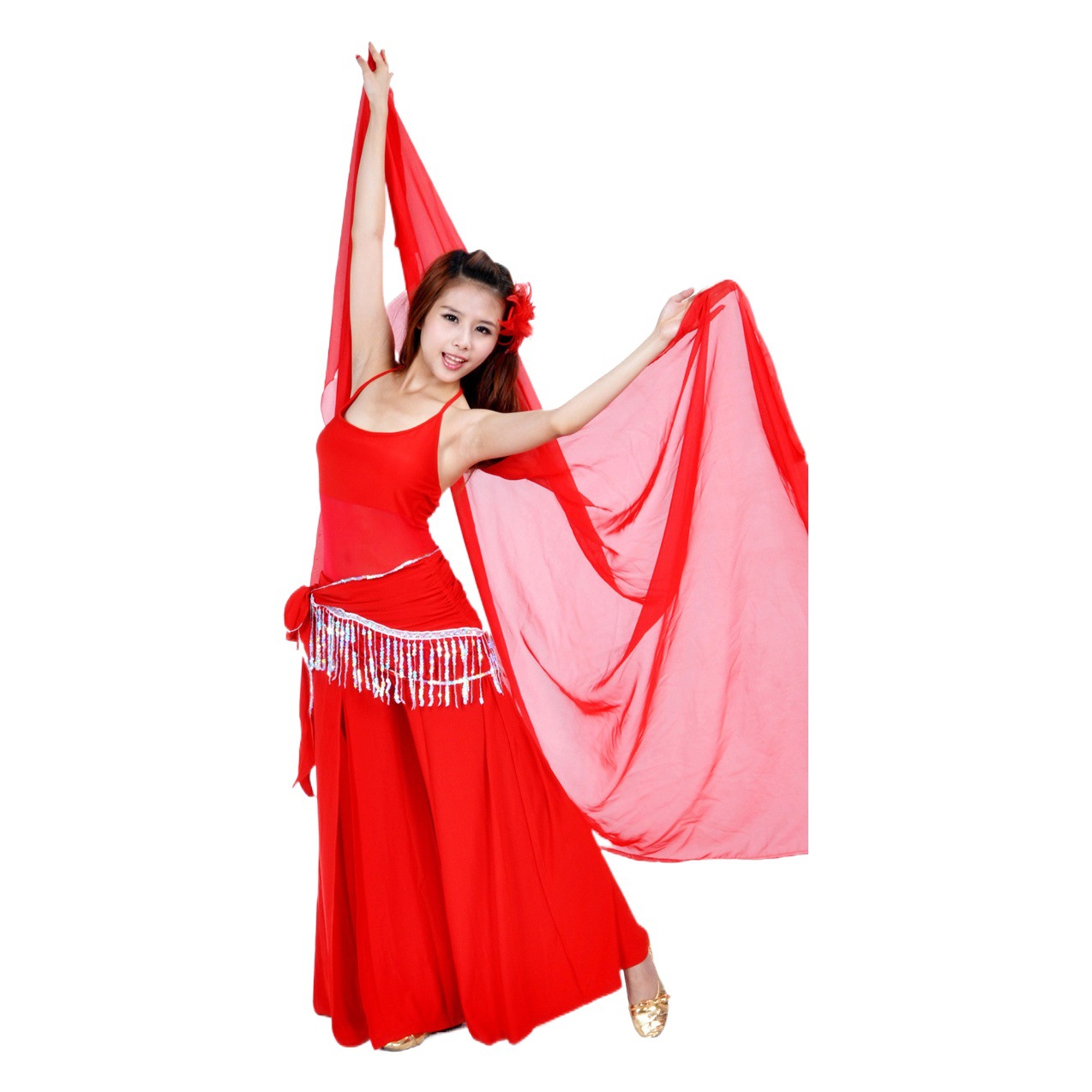 250x 120cm chiffon gauze, belly dance gauze, belly dance throwing yarn, belly dance stage supplies