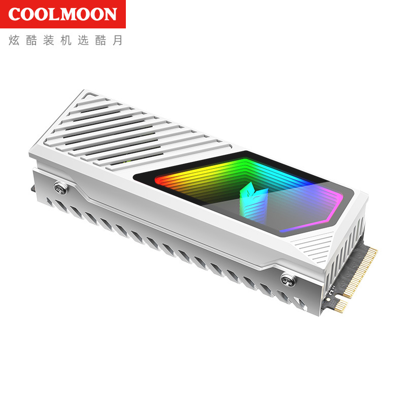 Picture of COOLMOON M.2F solid state drive radiator SSD2280 brass thermal conduction sheet argb synchronous cooling vest