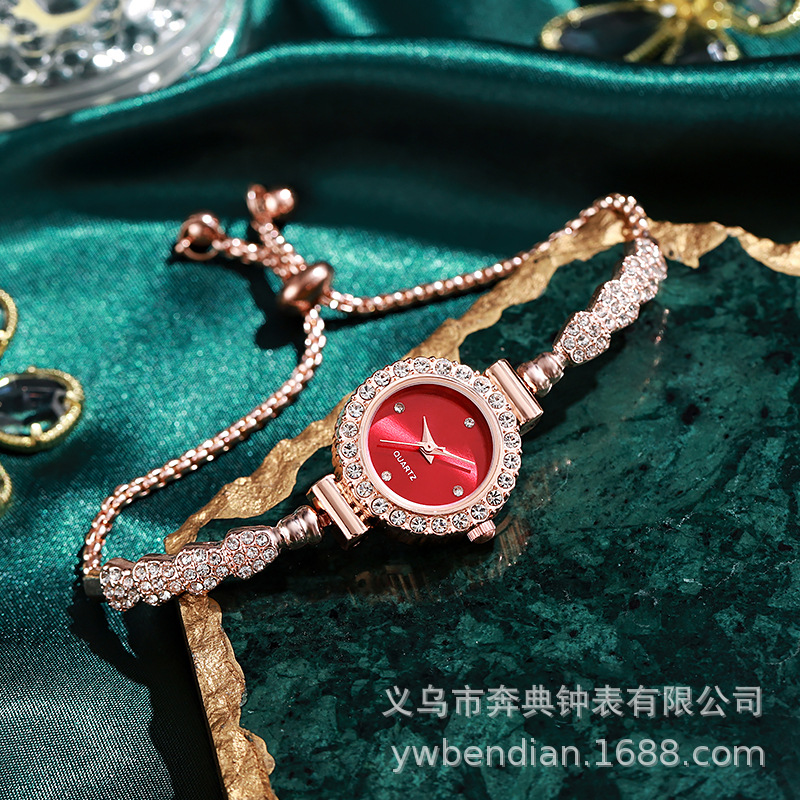 Picture of New women's quartz watch rhinestone women's watch small dial slim bracelet free adjustment jewelry quartz watch in stock