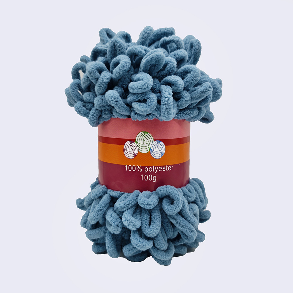 Picture of Loop Yarn Ear Yarn Medium-Thick Yarn for Hand Knitting DIY Pillows, Blankets, Scarves, Ice Yarn in Stock Wholesale