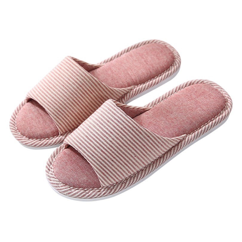 Linen slippers men's spring and summer home indoor floor non-slip wear-resistant cotton linen slippers men's household mute
