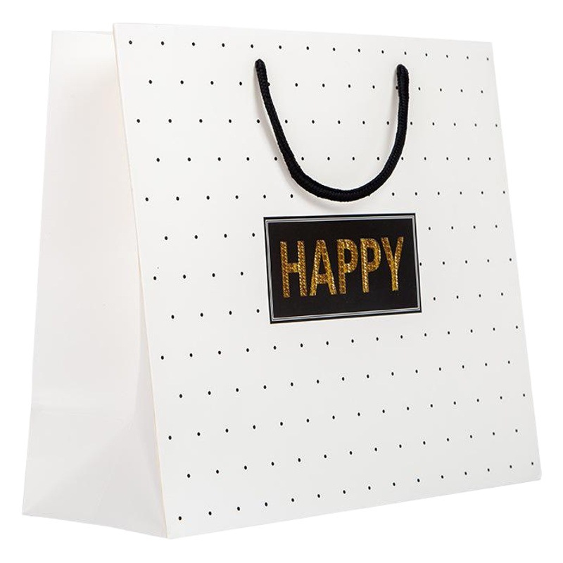 Letter Dot happy Gift Bag Baby's Birthday Gift Candy Packaging Bag Children's Day Gift Portable Paper Bag