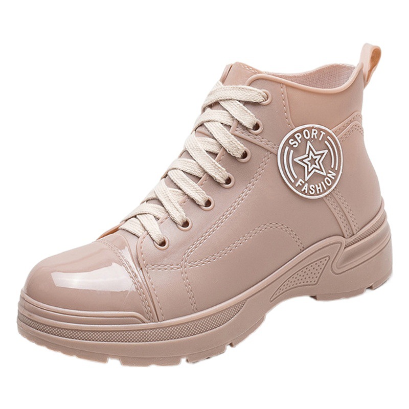 Fashionable women's waterproof shoes non-slip rain boots short tube new Korean style casual outerwear slip-on rubber shoes foreign trade cross-border
