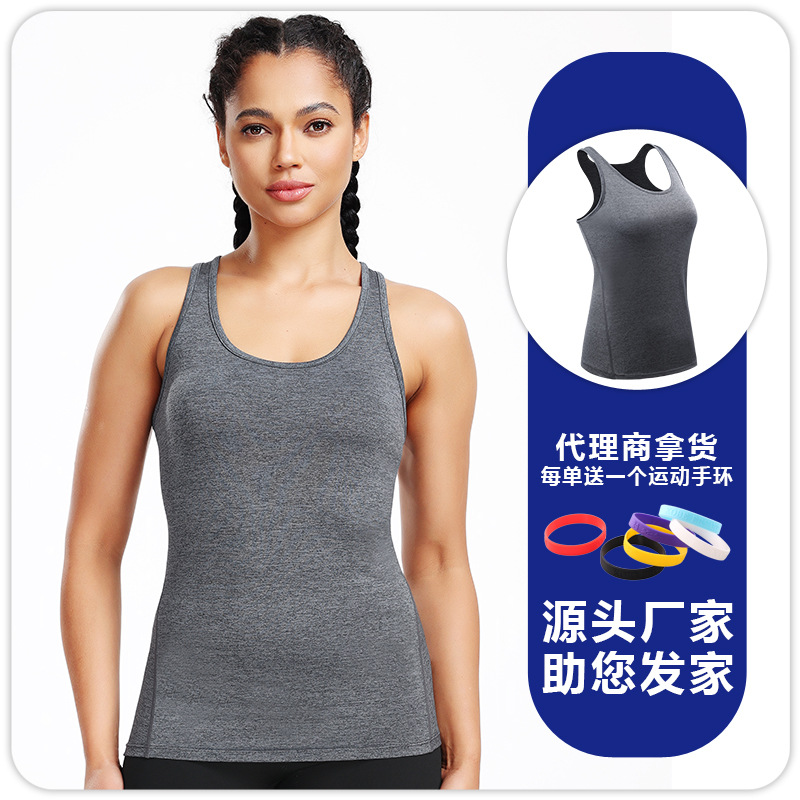 Picture of Yoga Camisole Women's Suit Inner Wearing Sports Outer Wearing I-Shapes Sleeveless Tight Base Shirt Running Top